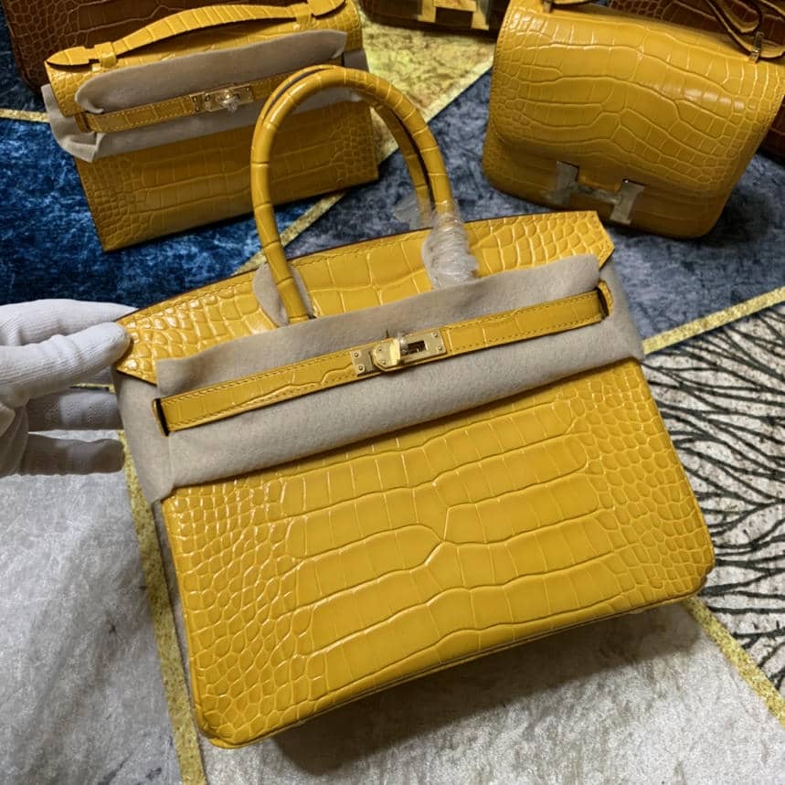 Birkin Crocodile-Embossed Cow Leather-6